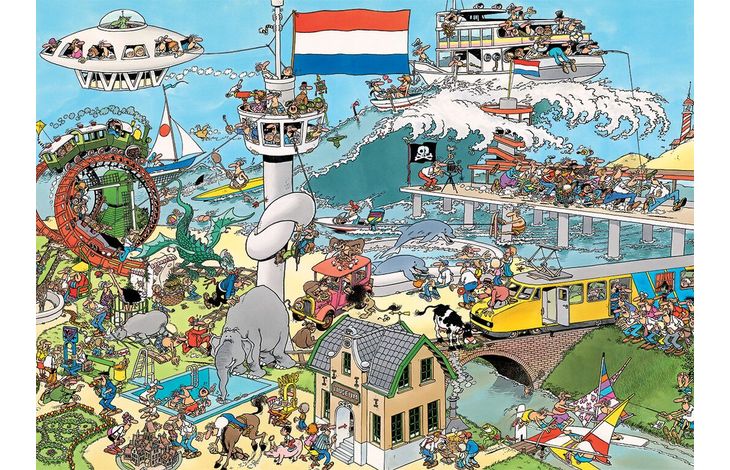 Jumbo Puzzel JvH Verkeerschaos & Ter Land, Ter Zee 2x1000 09.22