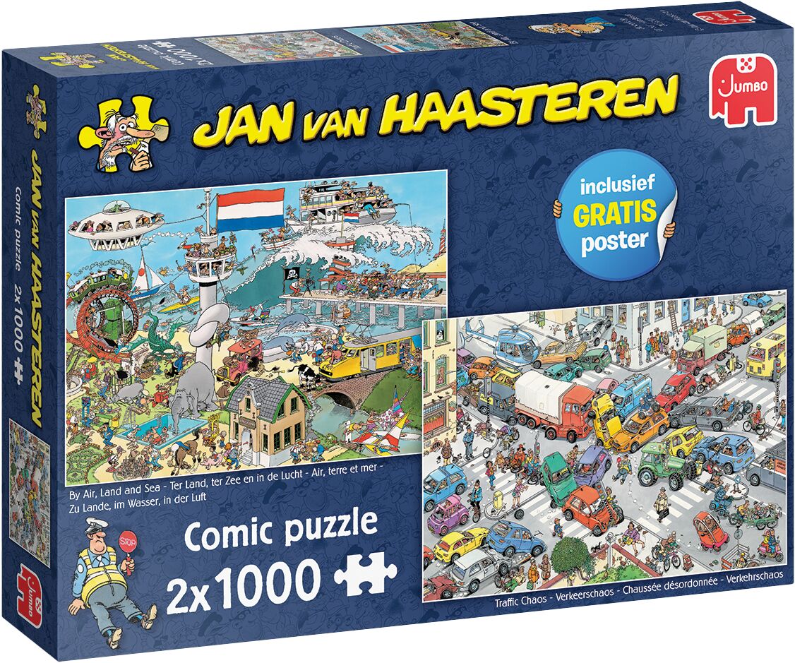 Jumbo Puzzel JvH Verkeerschaos & Ter Land, Ter Zee 2x1000 09.22