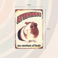 Plenty Gifts Panneau Métallique Cochon D'Inde