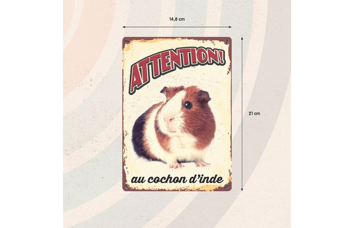 Plenty Gifts Panneau Métallique Cochon D'Inde