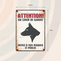 Plenty Gifts Panneau Métallique Chien De Garde Profil
