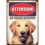 Panneau Métallique Golden Retriever