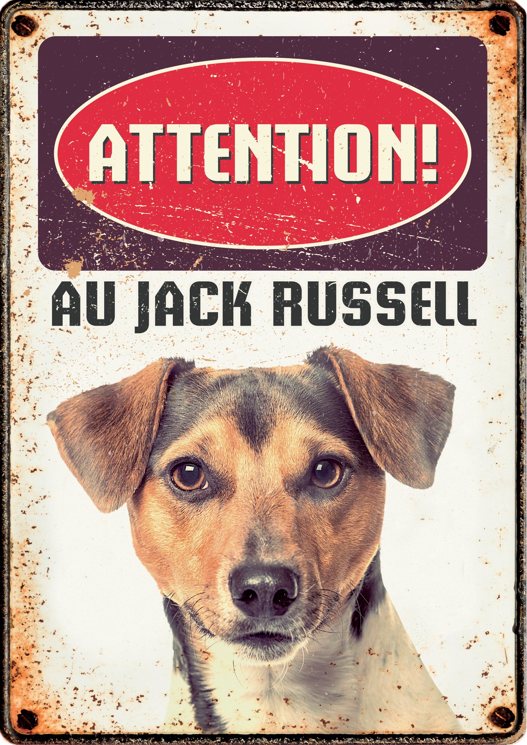 Plenty Gifts Panneau Métallique Jack Russell