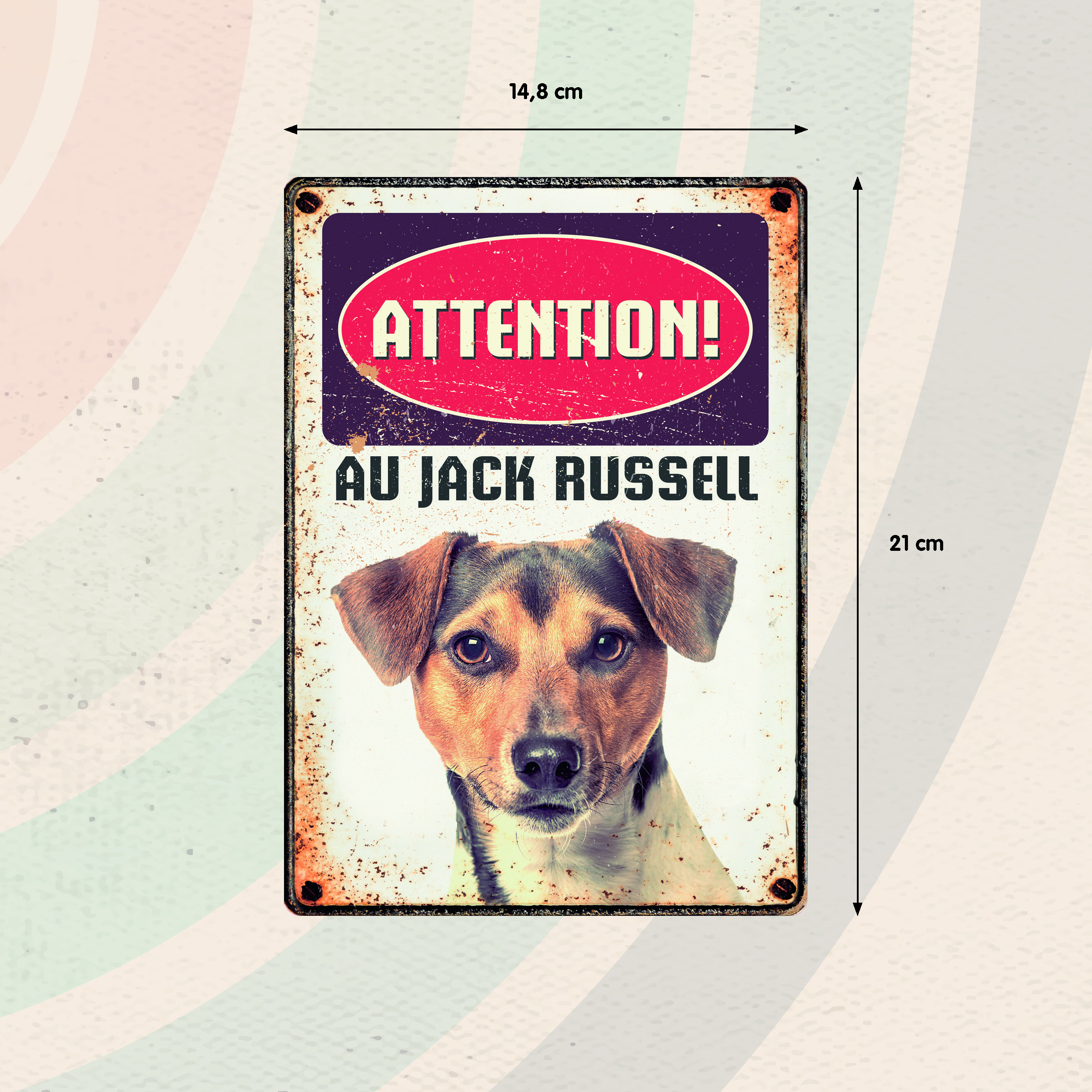 Plenty Gifts Panneau Métallique Jack Russell