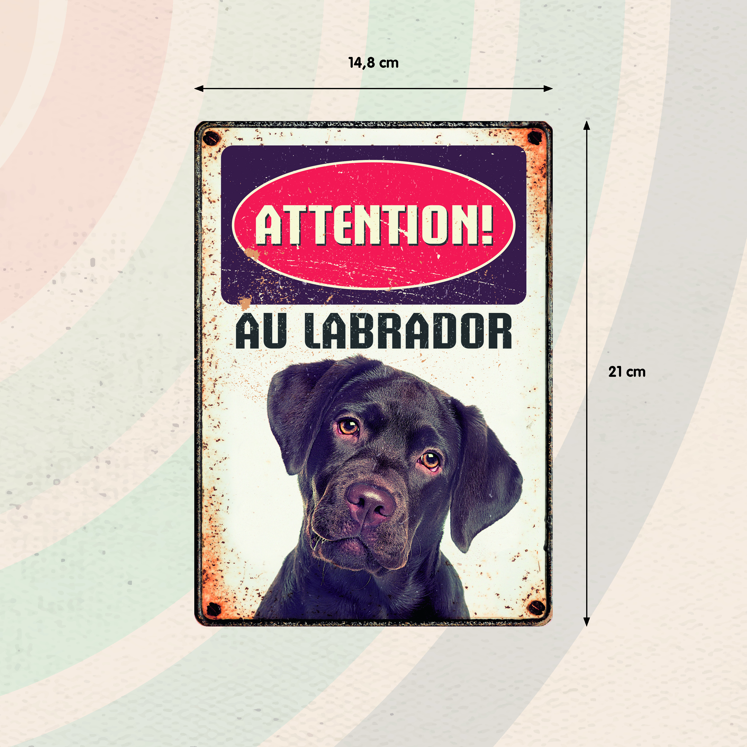 Plenty Gifts Panneau Métallique Labrador