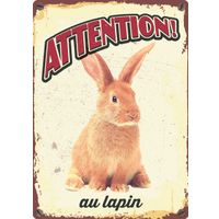 Plenty Gifts Panneau Métallique Lapin