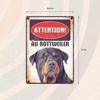 Plenty Gifts Panneau Métallique Rottweiler