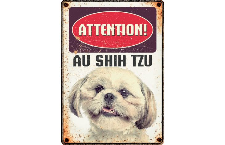 Plenty Gifts Panneau Métallique Shih Tzu