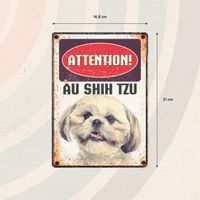 Plenty Gifts Panneau Métallique Shih Tzu