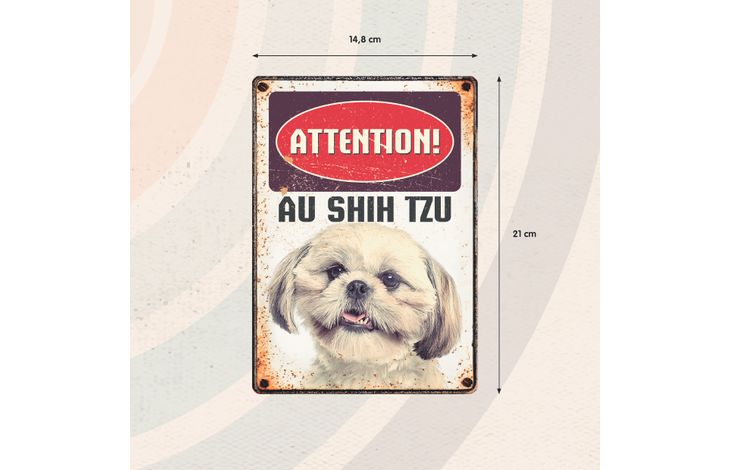 Plenty Gifts Panneau Métallique Shih Tzu