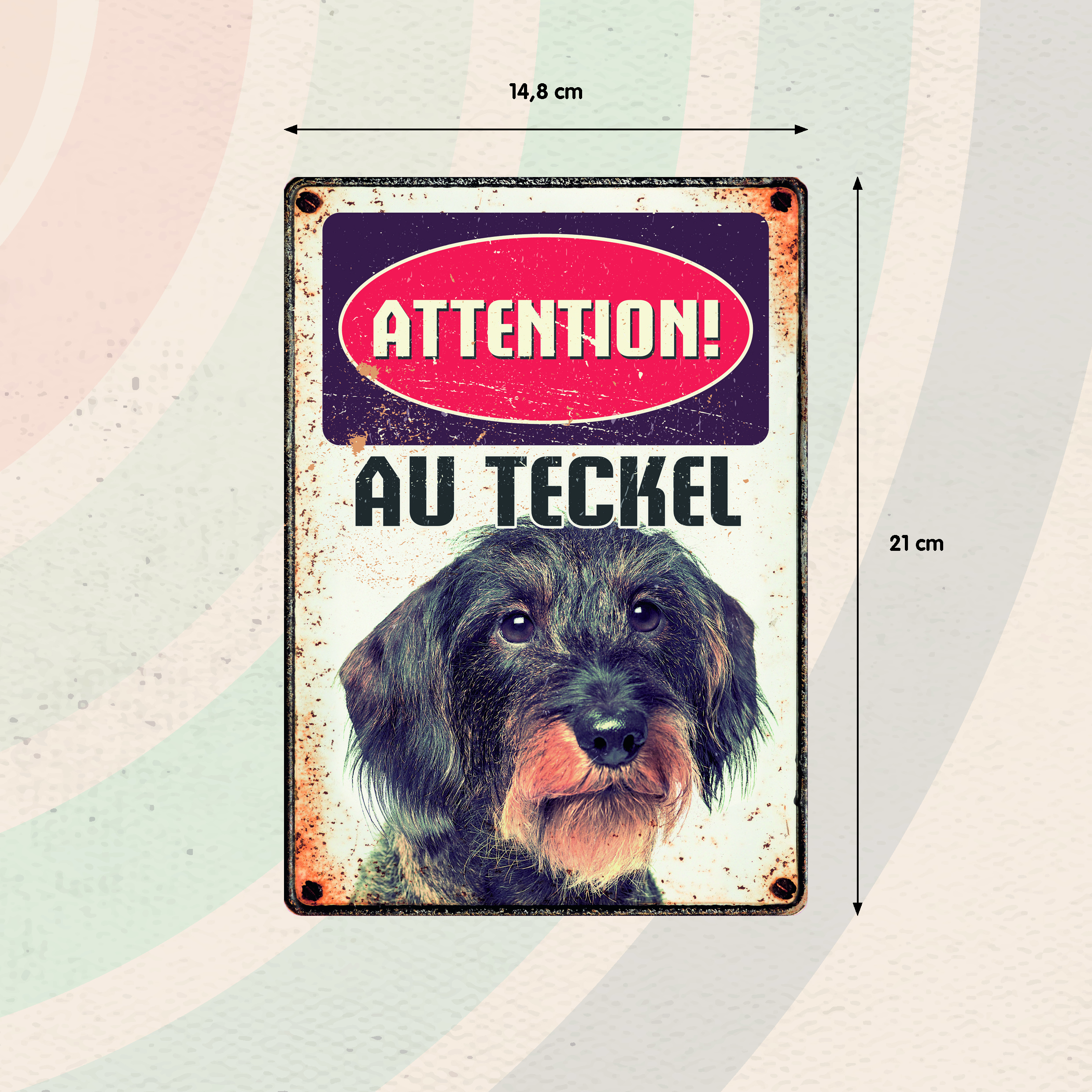 Plenty Gifts Panneau Métallique Teckel