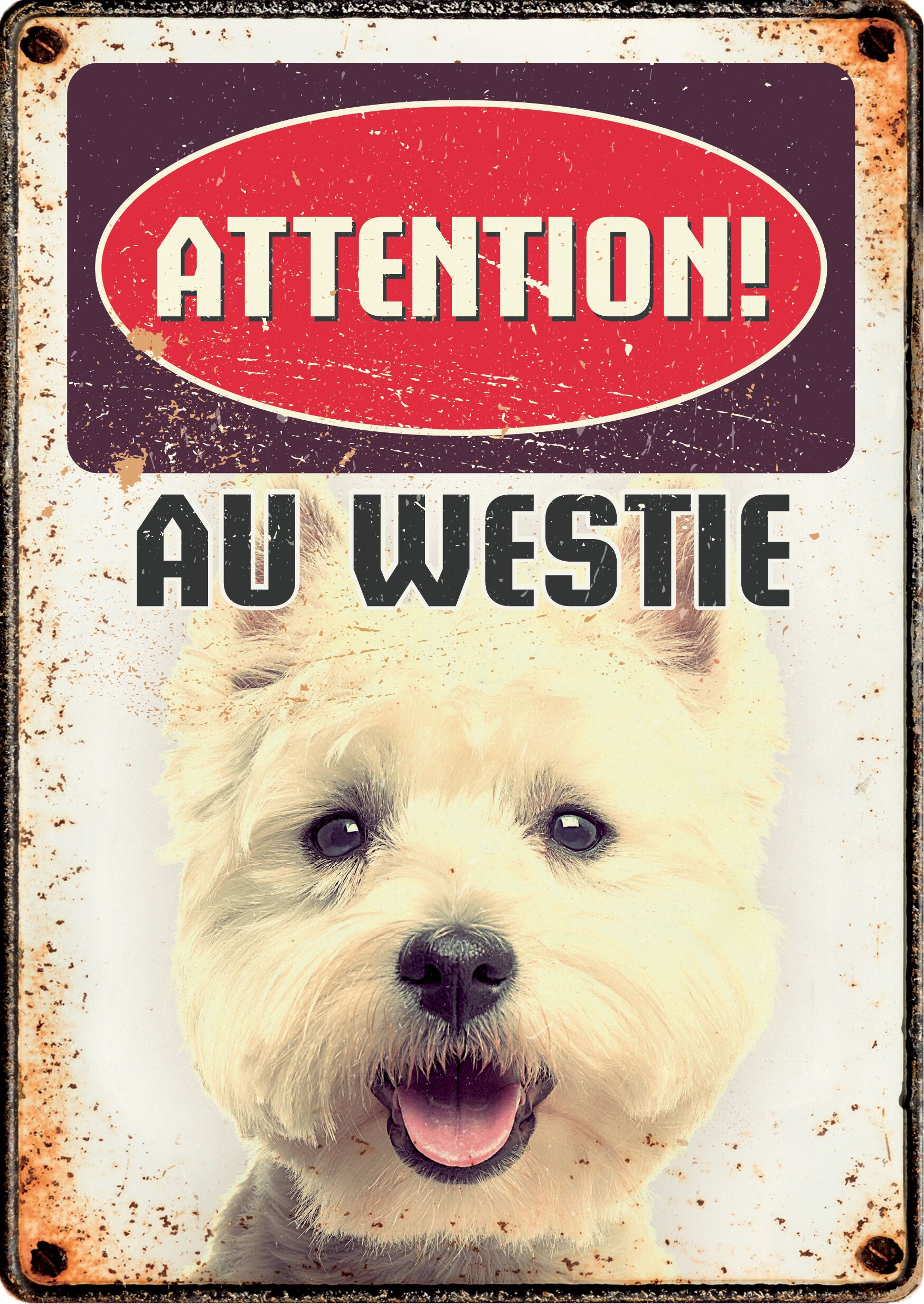 Plenty Gifts Panneau Métallique Westie