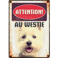 Plenty Gifts Panneau Métallique Westie