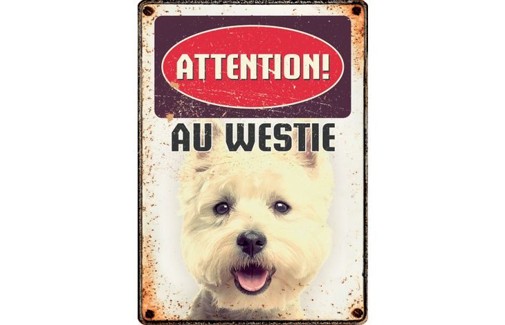 Plenty Gifts Panneau Métallique Westie