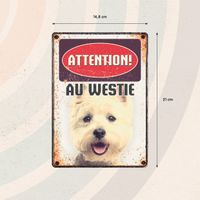 Plenty Gifts Panneau Métallique Westie