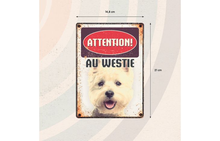 Plenty Gifts Panneau Métallique Westie