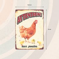 Plenty Gifts Panneau Métallique Poules