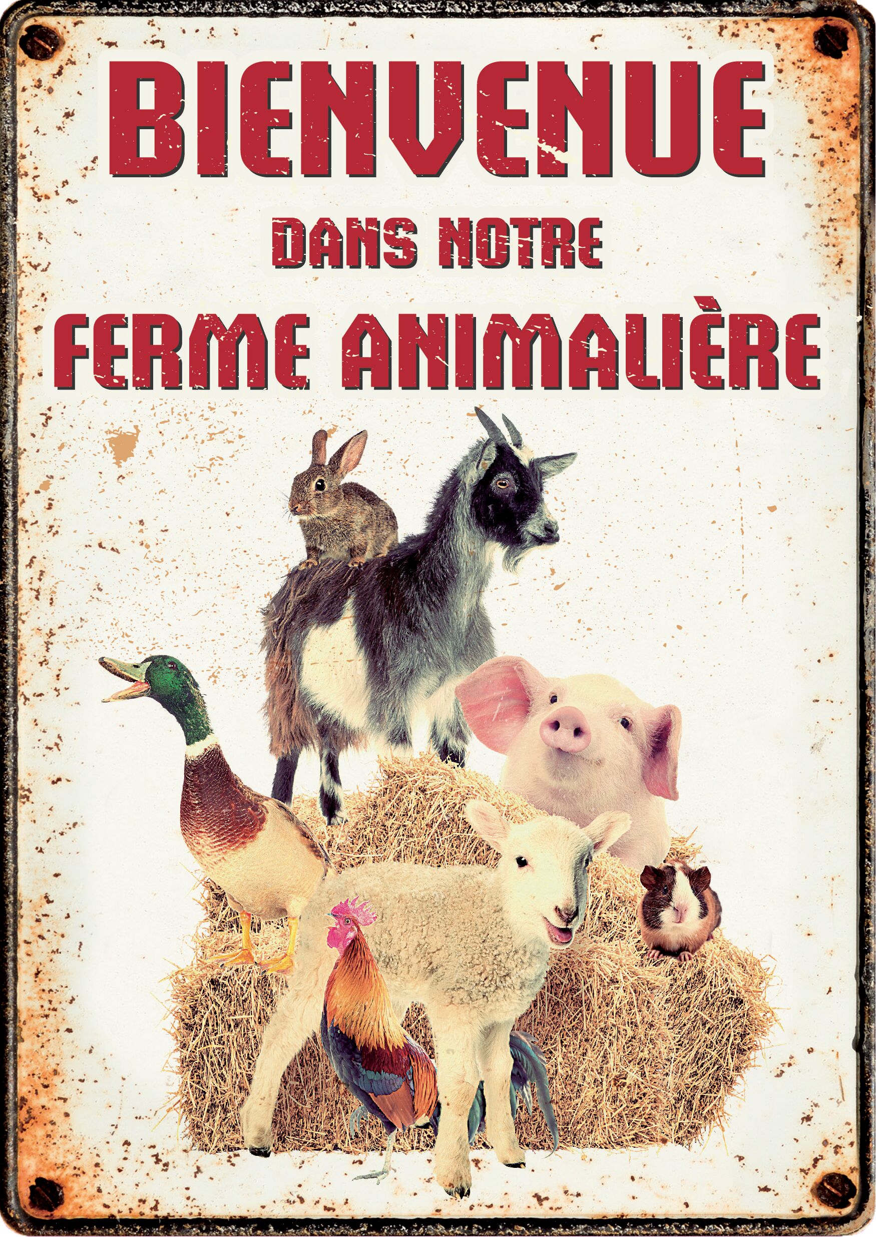 Plenty Gifts Panneau Métallique Ferme