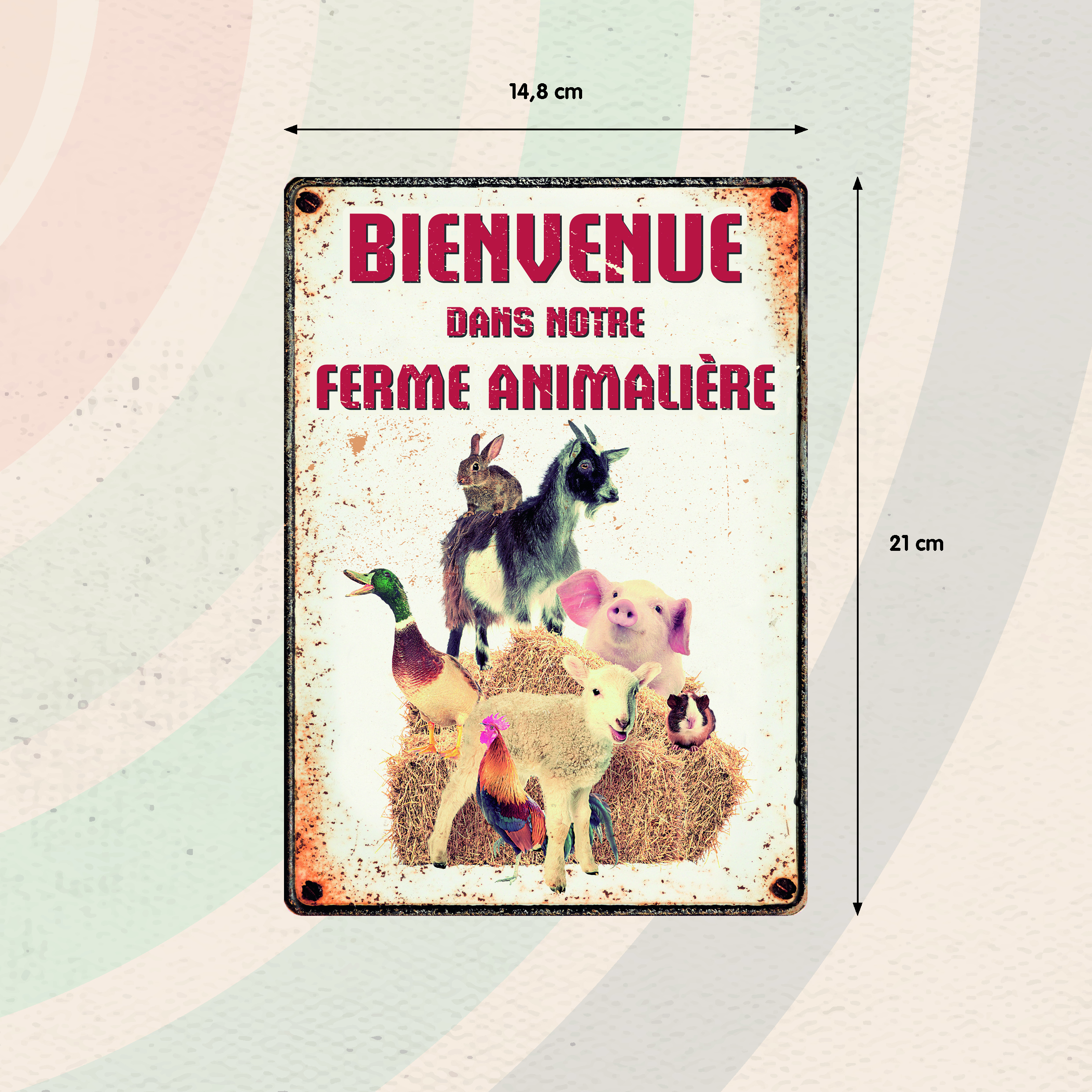 Plenty Gifts Panneau Métallique Ferme