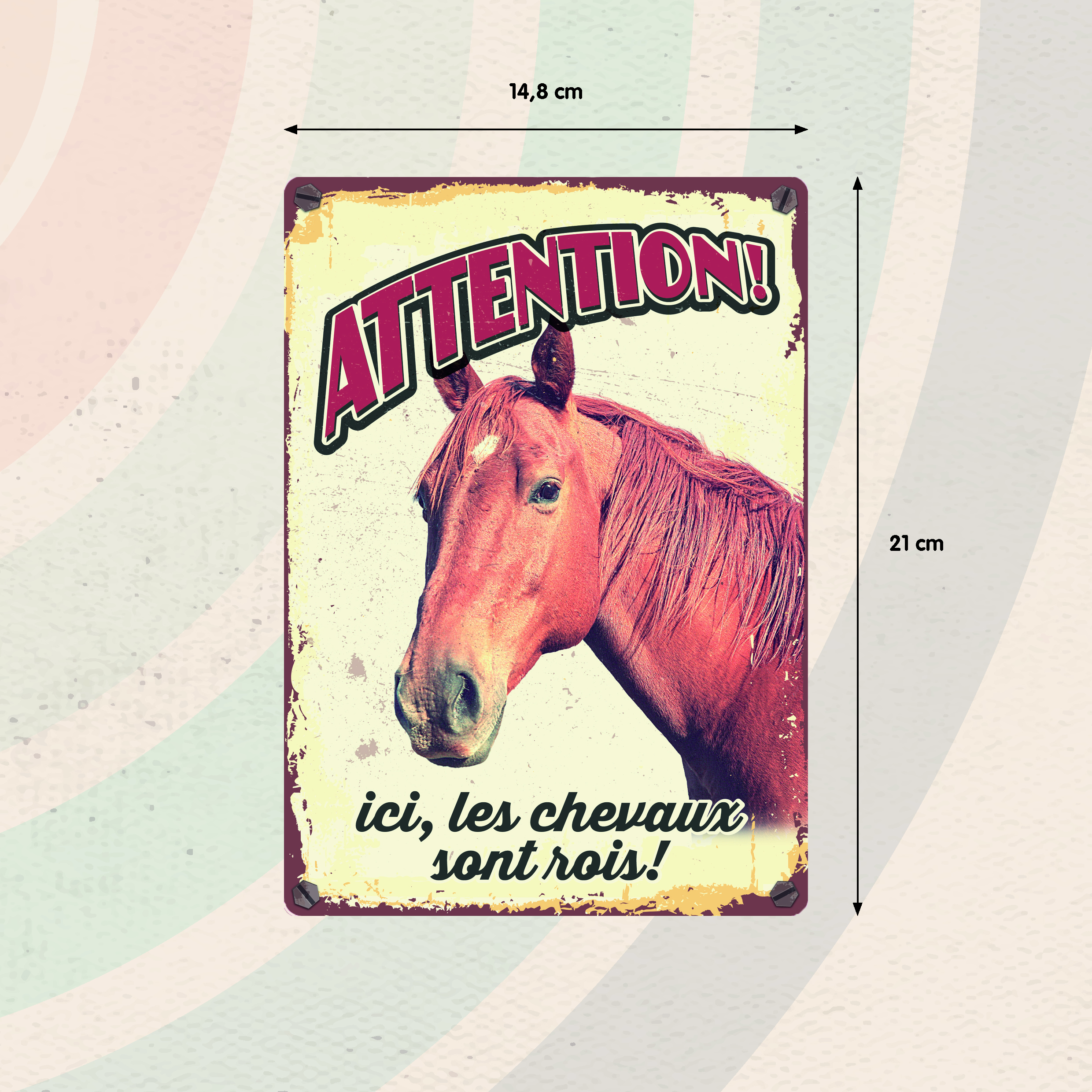 Plenty Gifts Bord blik Les Chevaux Sont Rois