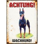 Schild Blech Wachhund Stehend