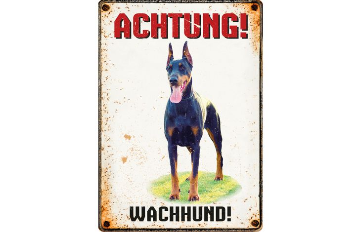Plenty Gifts Schild Blech Wachhund Stehend