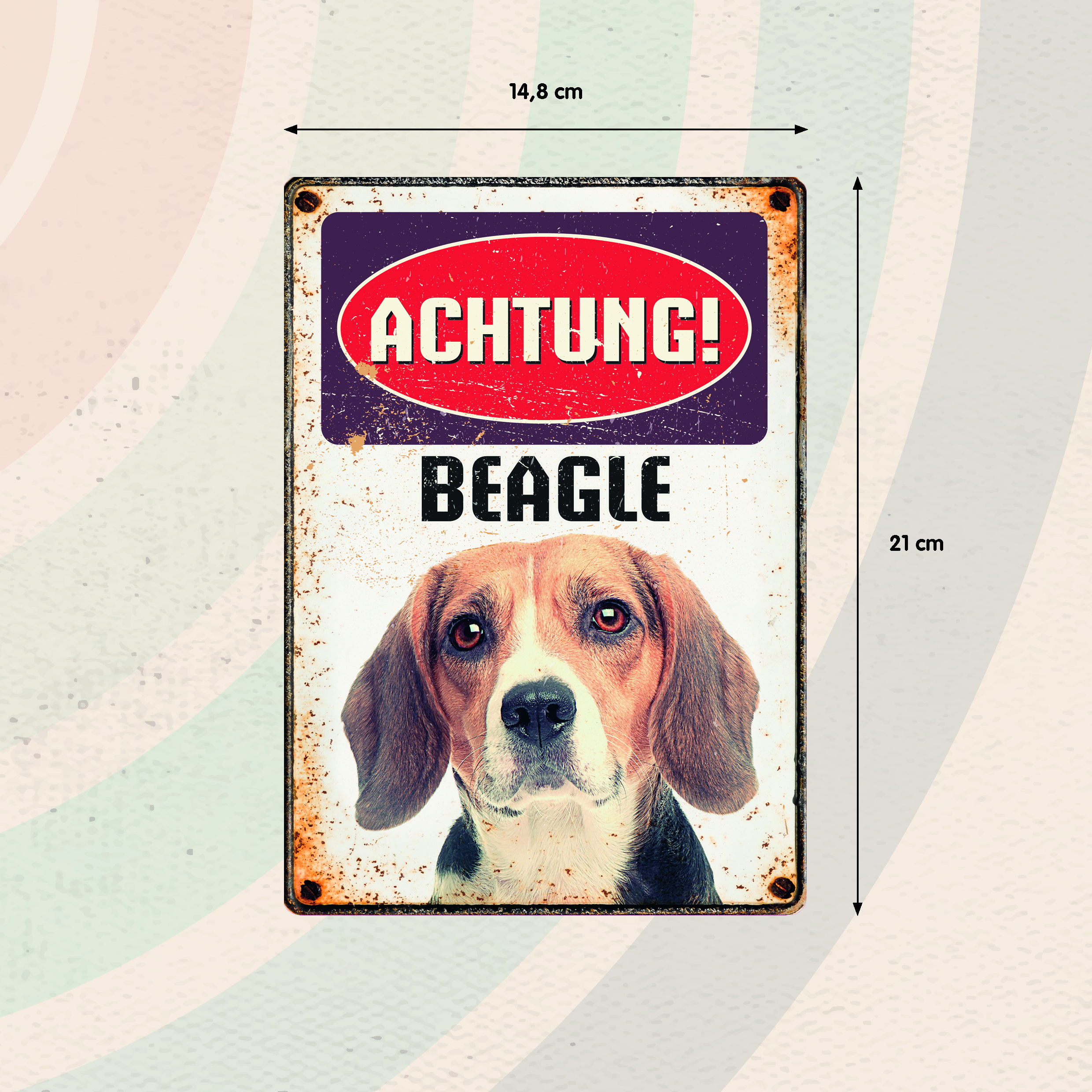 Plenty Gifts Schild Blech Beagle