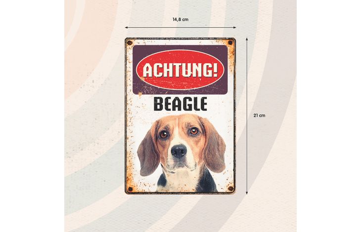 Plenty Gifts Schild Blech Beagle