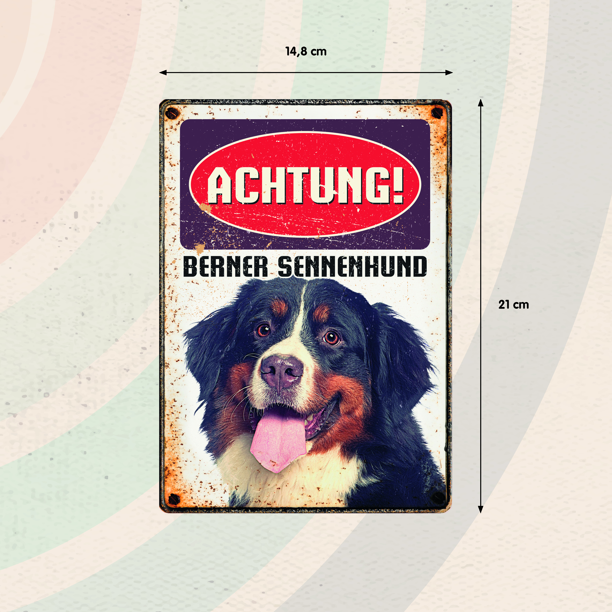 Plenty Gifts Schild Blech Berner Sennenhund
