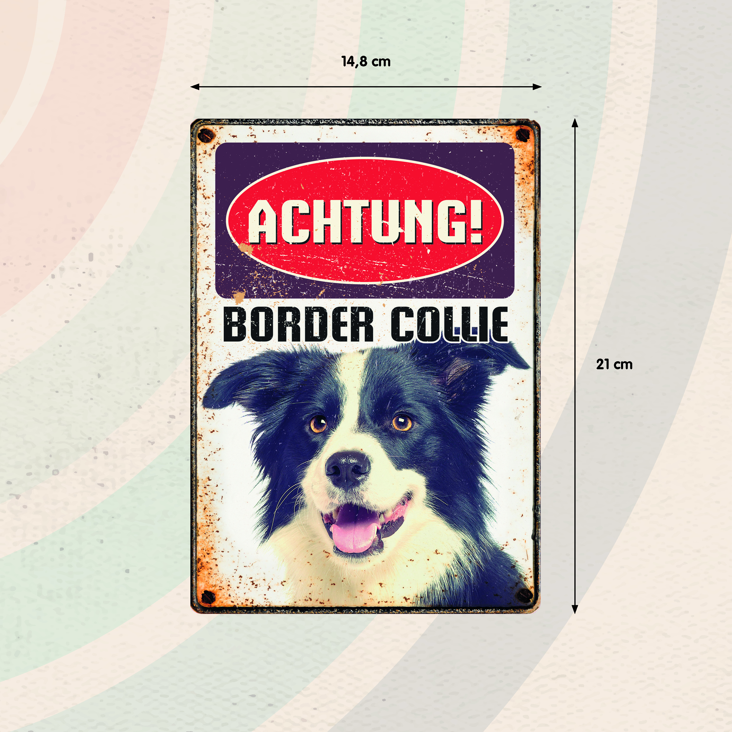 Plenty Gifts Schild Blech Border Collie