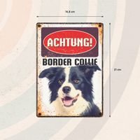 Plenty Gifts Schild Blech Border Collie