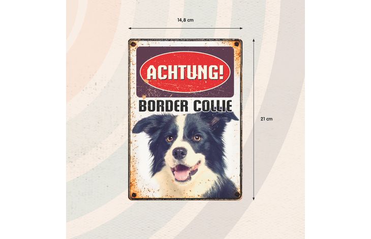 Plenty Gifts Schild Blech Border Collie