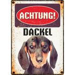 Schild Blech Dackel