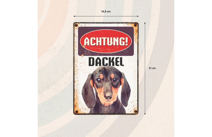 Plenty Gifts Schild Blech Dackel