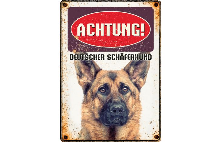 Plenty Gifts Schild Blech Deutscher Schaferhund