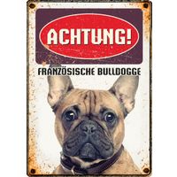 Plenty Gifts Schild Blech Französische Bulldog