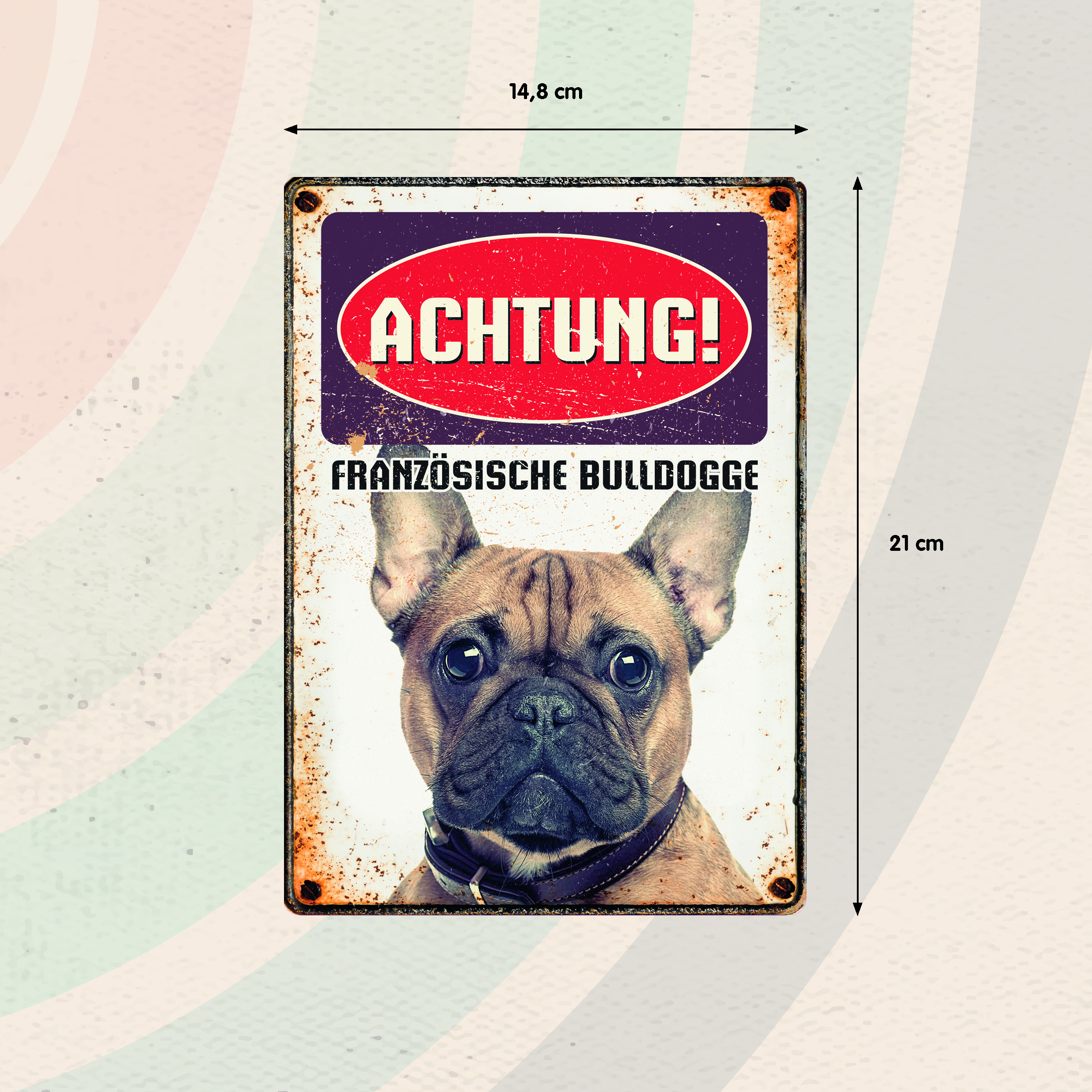 Plenty Gifts Schild Blech Französische Bulldog