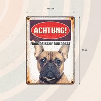 Plenty Gifts Schild Blech Französische Bulldog
