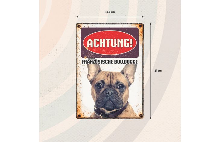 Plenty Gifts Schild Blech Französische Bulldog
