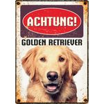 Schild Blech Golden Retriever