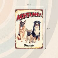 Plenty Gifts Schild Blech Drei Hunde