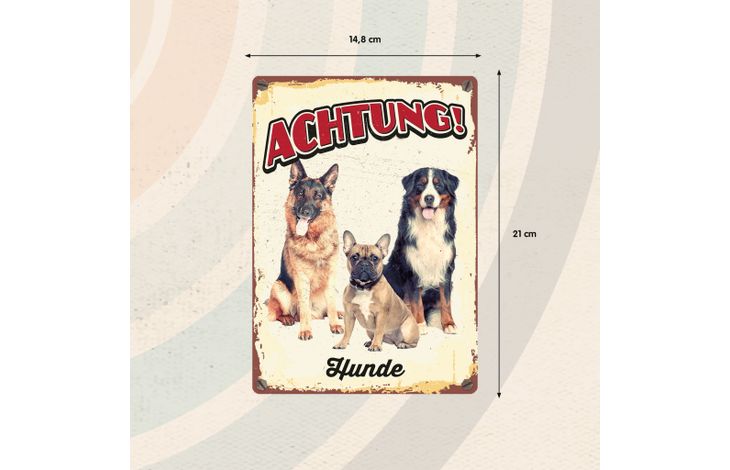 Plenty Gifts Schild Blech Drei Hunde