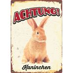Schild Blech Kaninchen