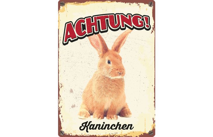 Plenty Gifts Schild Blech Kaninchen