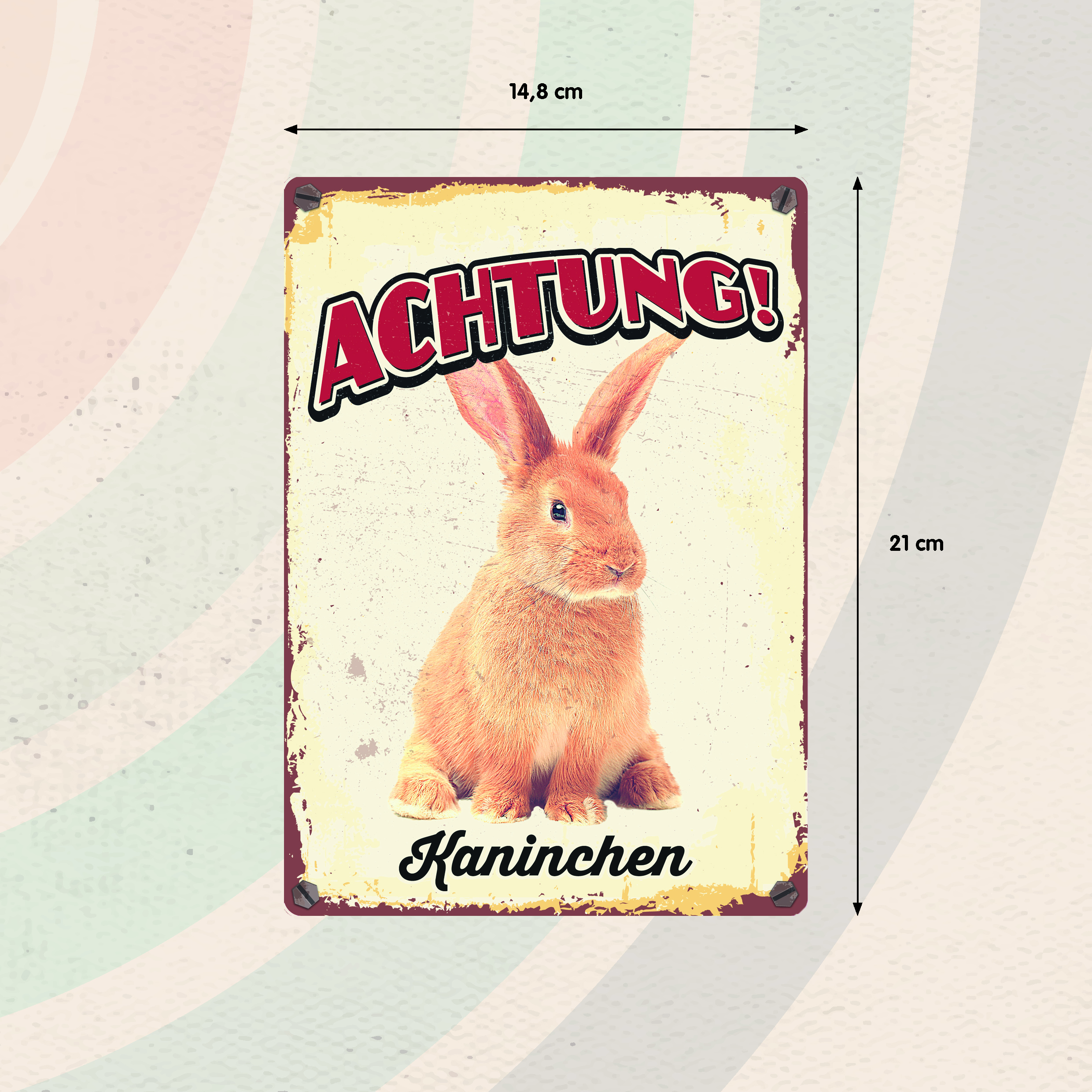 Plenty Gifts Schild Blech Kaninchen