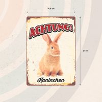 Plenty Gifts Schild Blech Kaninchen
