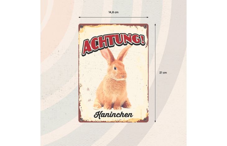 Plenty Gifts Schild Blech Kaninchen