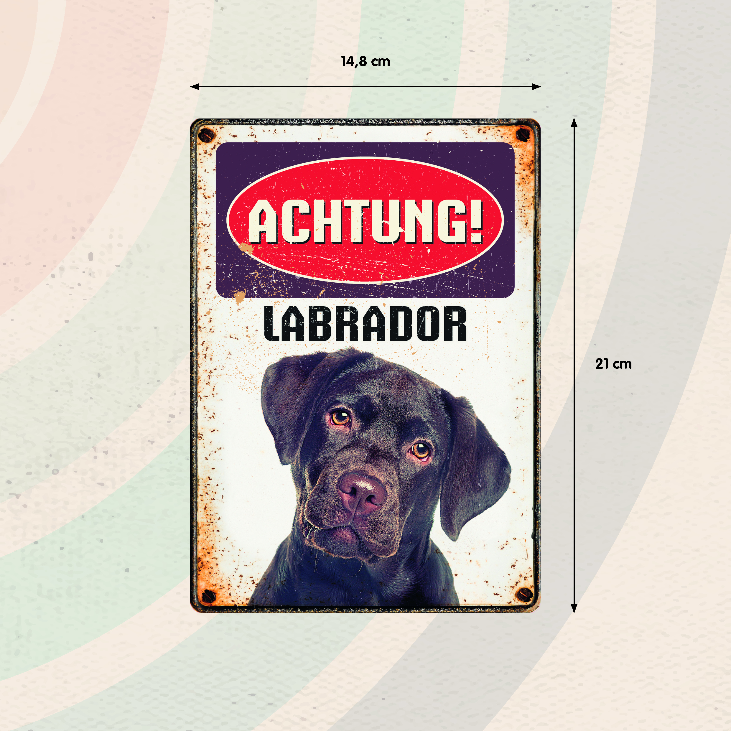 Plenty Gifts Schild Blech Labrador