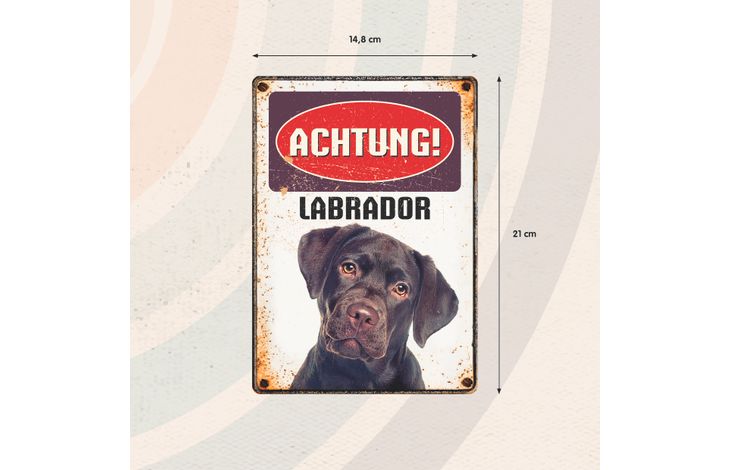 Plenty Gifts Schild Blech Labrador