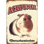 Schild Blech Meerschweinchen